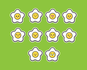 Egg Cute Vector Icon Design