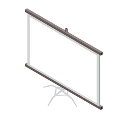 アイソメトリック_立体的でシャープなスクリーンのイラスト