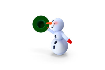 snowman isolated on white background