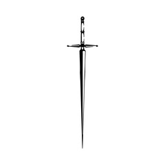 vector illustration of long sword