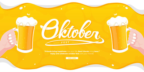 Oktoberfest lettering concept illustration