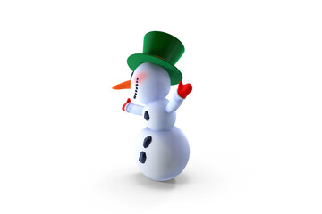 snowman isolated on white