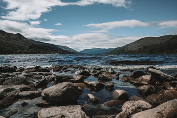 Fototapeta na wymiar Mountain Lake in Scotland