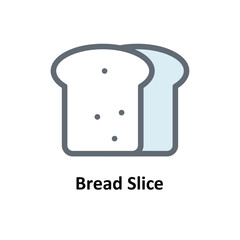 Bread Slice  Vector  Fill Outline Icons. Simple stock illustration stock