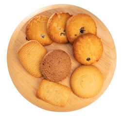 Butter cookies on a white background PNG File.e on a white background PNG File.