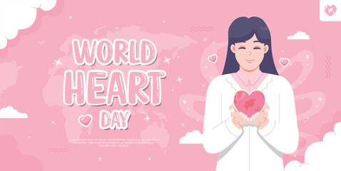 World heart day concept illustration