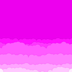 Cartoon color clouds stack backdrop illustration