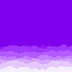 Cartoon color clouds stack backdrop illustration