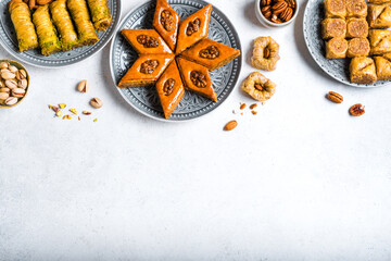 Baklava with honey and nuts