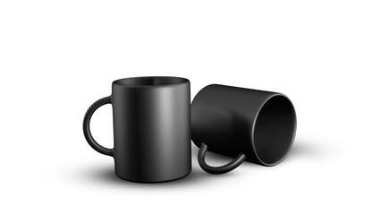 black coffee mug mockup