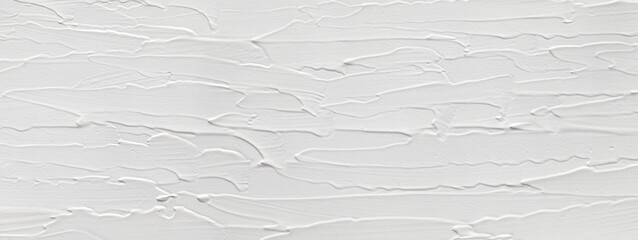 Texture of 3D paint with brush strokes, volumetric effect of a white canvas. Gray background to...