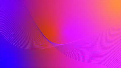 blue red purple magenta orange wavy tech gradient color background vector illustration