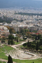Fototapeta na wymiar Acropolis athens greece cloudy day Europe