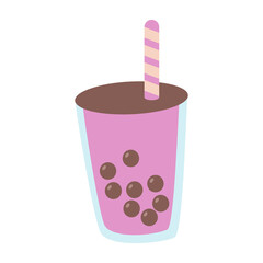 Taiwanese bubble or boba milk tea