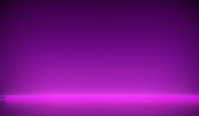 Obraz premium generated with generative ai, abstract panoramic neon background. Bright purple violet pink lines glowing in ultraviolet light