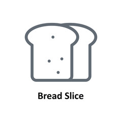 Bread Slice  Vector   Outline Icons. Simple stock illustration stock
