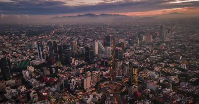 sunrise insurgent roundabout in mexico city