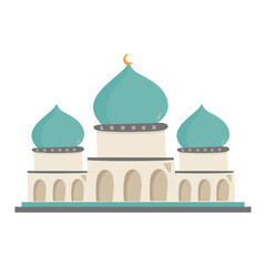 arabic muslim mosques building illustration