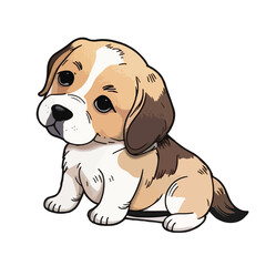 cute puppy cartoon style