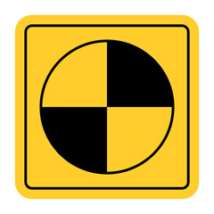 Fototapeta premium Center of Gtavity symbol, Center of mass and center mark for international cargo packaging