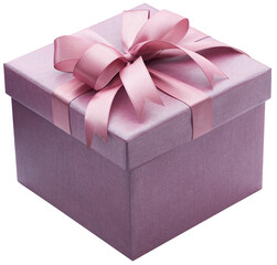 Purple Gift Box Isolated 