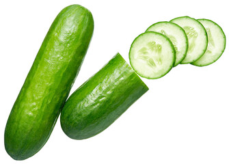 Whole and slices cucumber - 576957387