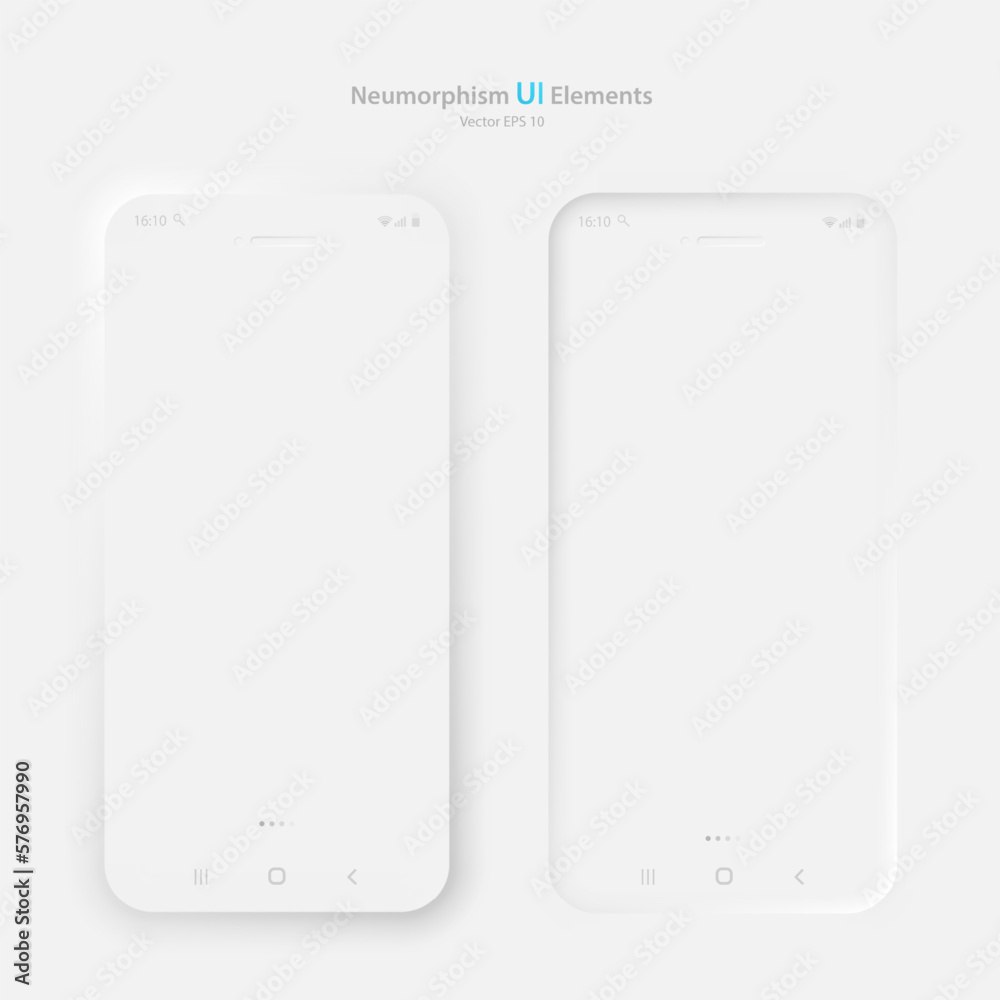 Poster user interface elements for a mobile application. the layout of the phone screen and a set of user i