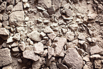 Broken concrete texture. Construction waste