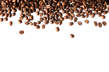Coffee beans isolated on white background.