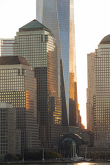 Fototapeta premium Sunrise over the New York Skyline in New York City