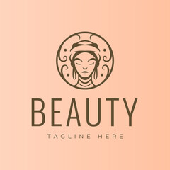Woman Face Treatment Logo Design Template