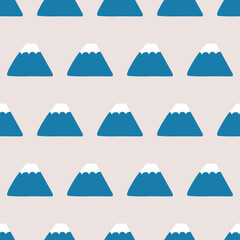 Seamless Surface Pattern Design, Mountain Art for Home Textiles Dress Sweater Scarf Bedding Mats and Packaging
