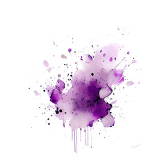 イメージ素材：抽象的な紫色の水彩風ブラシテクスチャ.. - obrazy, fototapety, plakaty
