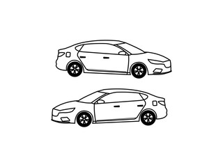 car vector design and illustration. car vector set images. car isolated white background.