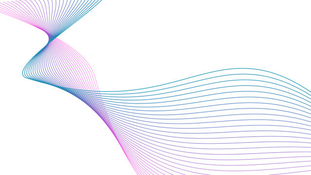 blue magenta purple wavy tech lines abstract background illustration eps 