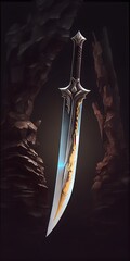 magic sword on the background, generative ai