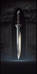 magic sword on the background, generative ai