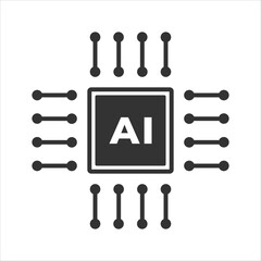 Circuit board human brain. Concept illustration of artificial intelligence. technology background.