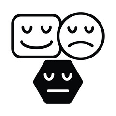 Artificial Intelligence. Emotion vector icon illustration