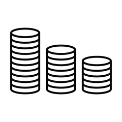 coin icon, finance vector, token illustration