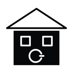 Artificial Intelligence. Smart House vector icon illustration