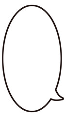 シンプルな縦長の吹き出し　イラスト素材