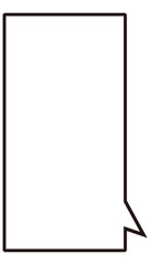 シンプルな縦長の吹き出し　イラスト素材