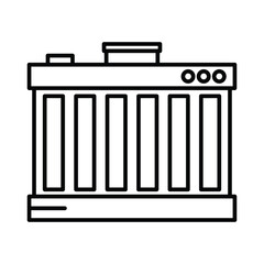 car radiators icon illustration. icon related to car service, car repair. outline icon style. Simple vector design editable