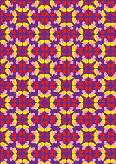 seamless pattern with colorful flowers