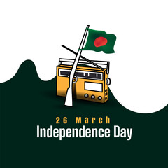 26 March Independence Day of Bangladesh Poster and Background Design