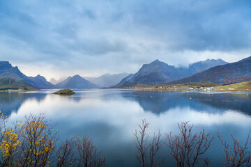 Panoramic scenery in Lofoten, Norway