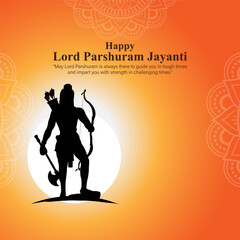 Vector illustration of Lord Parshuram Jayanti wishes greeting