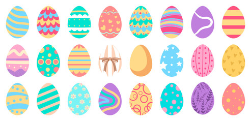 Fototapeta na wymiar Set of Springtime Eggs: A Collection for Easter.Festive Easter Eggs Set for Decorating.Easter Spirit A Set of Decorative Eggs.Springtime Collection of Easter Eggs