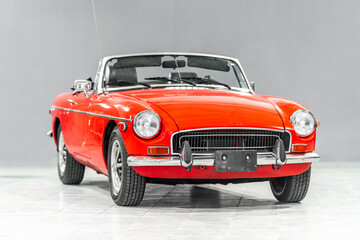 red historically cabriolet car, background and wallpaper